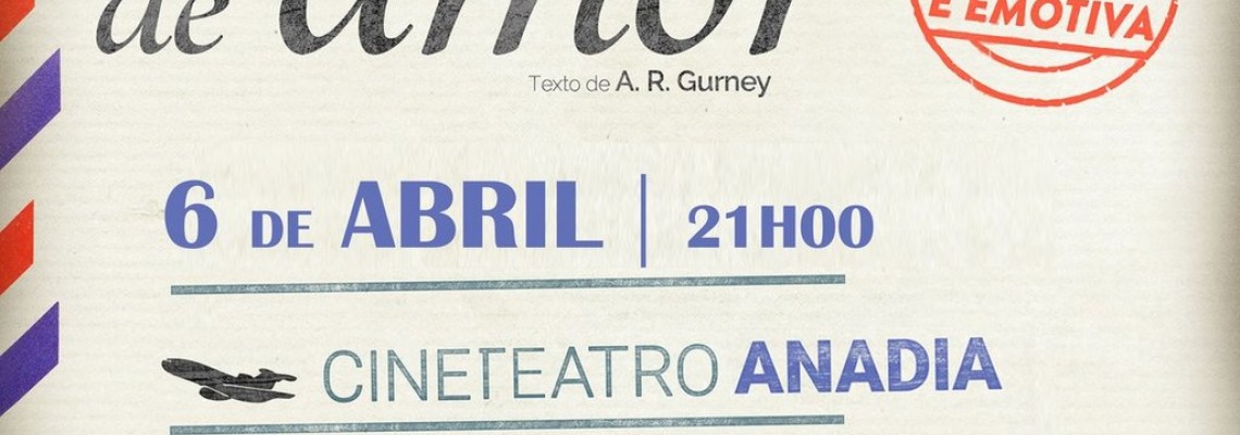 comédia romântica no Cineteatro Anadia