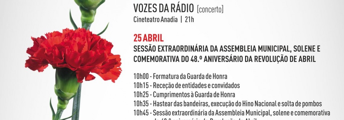 Comemoração do 48.ª do Aniversário do 25 de Abril