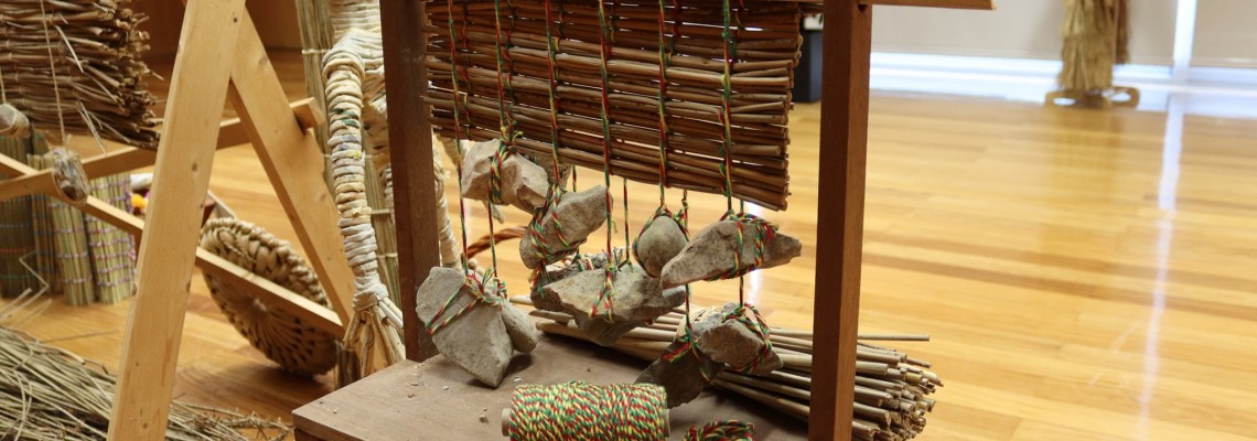 Exposição de trabalhos em bunho e junco