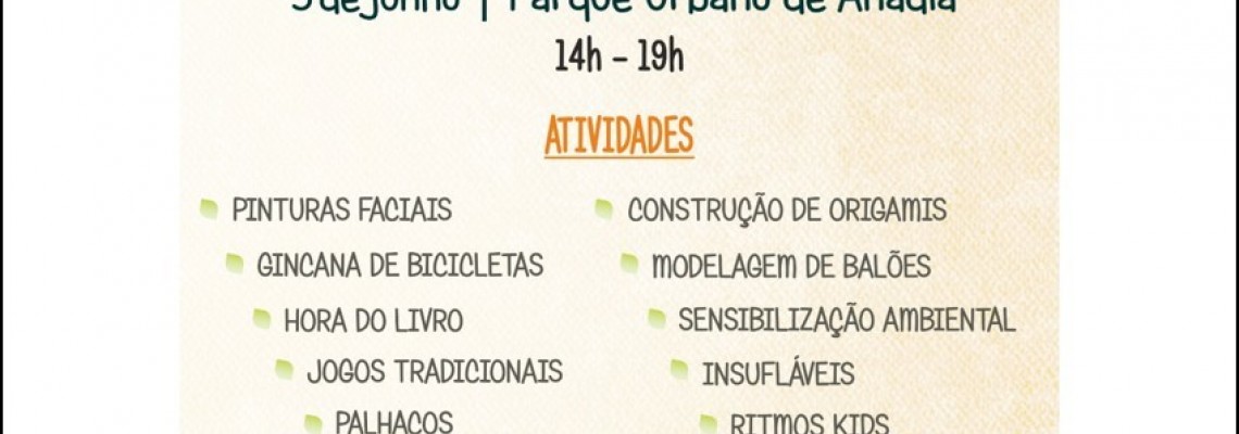 Atividades para crianças a 5 de junho